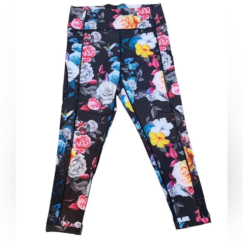 Zyia floral mesh light n tight high rise 24”